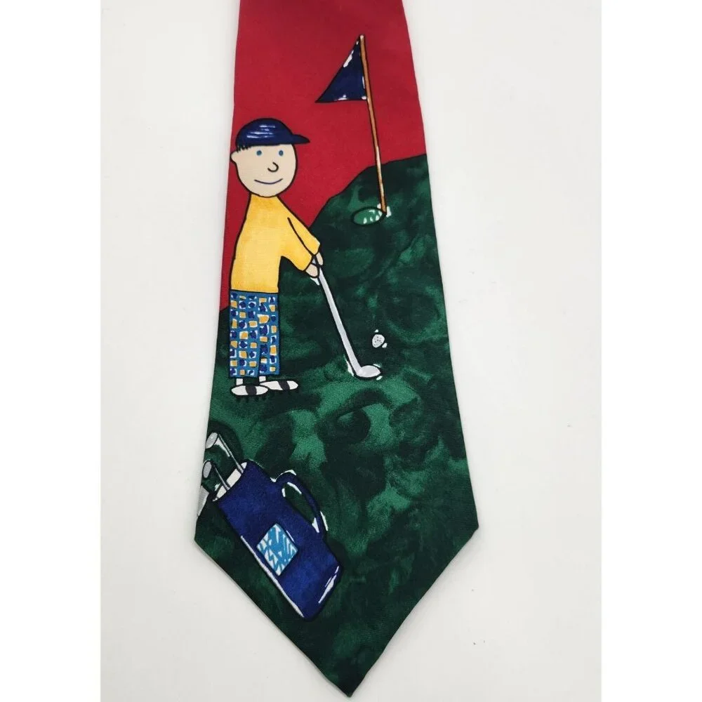 Save The Children Golf Tie Golfer Dad Tie‎ Necktie 57